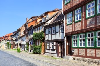 Old street in Quedlinburg, Germany