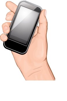 Hand holding smartphone 