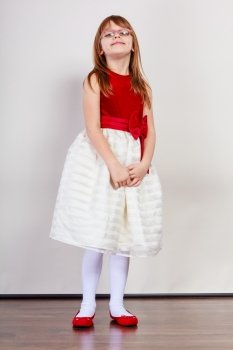 Girl in beauty princess dress. Charming little girl in beauty princess dress. Smiling lovely cute female child.