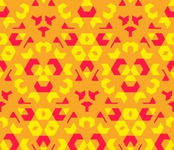 vector red orange yellow color abstract geometric seamless pattern
